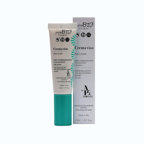 PUROBIO Крем для жирной кожи Face Cream Sebum-balancing and matte effect for oily skin 30 #1