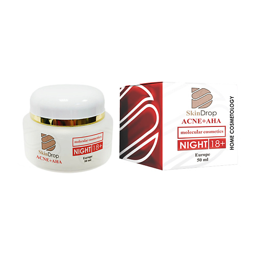 SKINDROP Ночной крем для лица обновляющий Acne+AHA 50 #1