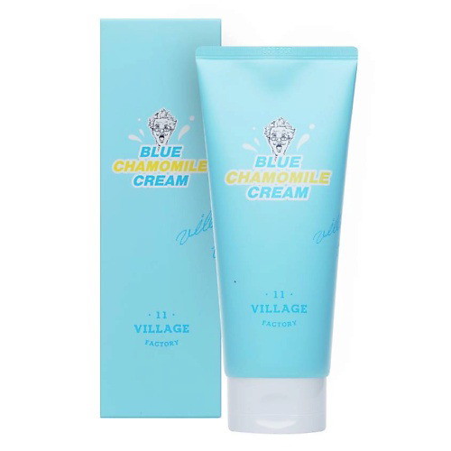 VILLAGE 11 FACTORY Успокаивающий гель крем с экстрактом голубой ромашки Blue Chamomile Cream 300 #1