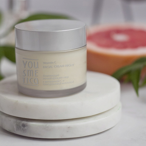 YOUSMETICA Осветляющий ночной крем для лица с витамином С и гиалуроновой кислотой Facial Night Lightening Cream With Vitamin C and Galuronic Acid 50 #1