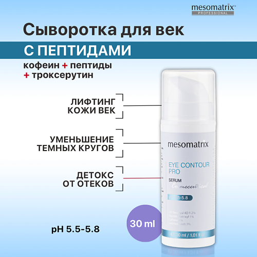 MESOMATRIX Лифтинг сыворотка для век от отеков, темных кругов, от морщин EYE CONTOUR PRO 30 #1