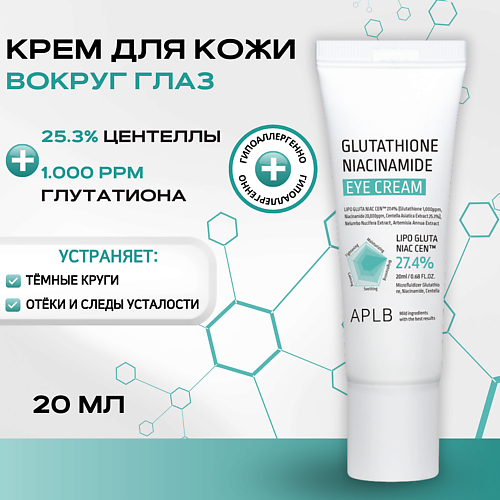 APLB Крем для кожи вокруг глаз с глутатионом и ниацинамидом Glutathione Niacinamide Eye Cream 20 #1