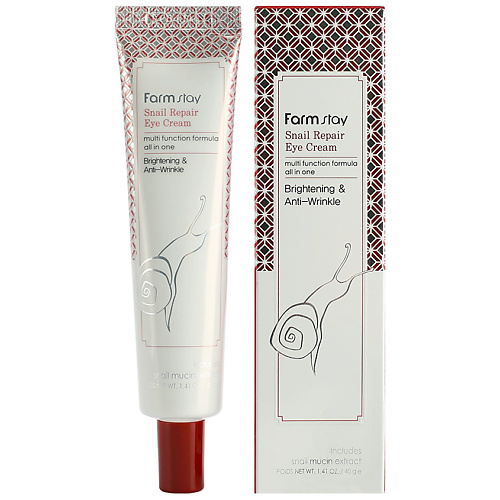 FARMSTAY Крем для области вокруг глаз восстанавливающий с муцином улитки Snail Repair Eye Cream 40 #1