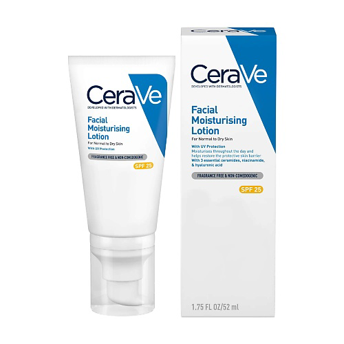CERAVE Увлажняющий солнцезащитный флюид Facial Moisturising Lotion SPF 25 52 #1