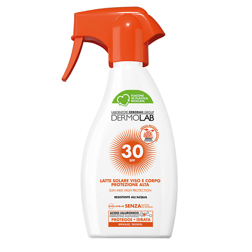 DEBORAH DERMOLAB Солнцезащитное молочко для лица и тела Sun Milk High Protection Spf 30 250 #1