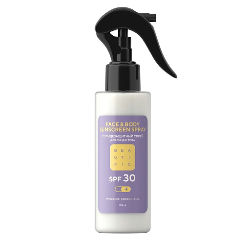 BEAUTIFIC Солнцезащитный спрей для лица и тела с SPF 30 Face & Body Sunscreen Spray 150 #1