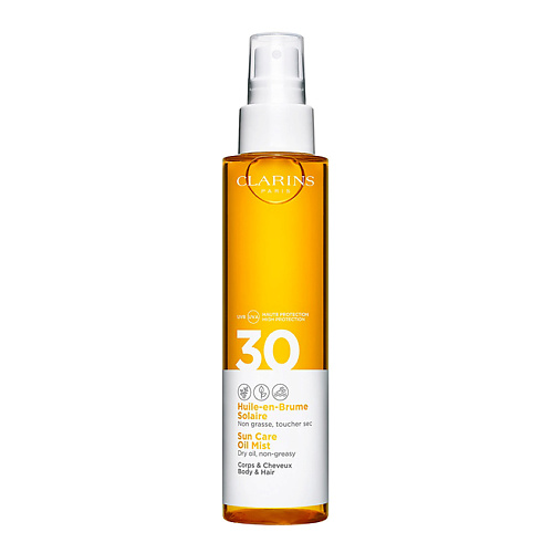 CLARINS Солнцезащитное масло-спрей для тела и волос SPF 30 Huile-en-Brume Solaire 150 #1