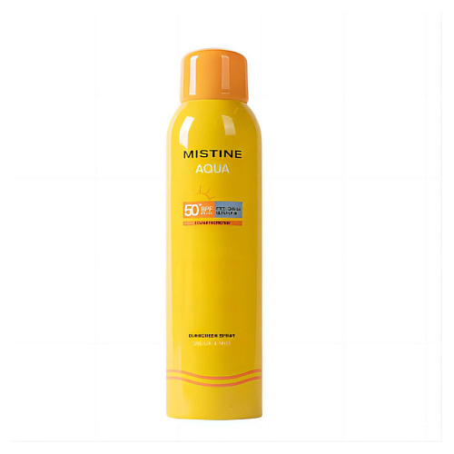 MISTINE Освежающий и успокаивающий солнцезащитный спрей AQUA SPF50+ 180 #1