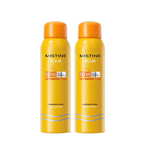 MISTINE Освежающий и успокаивающий солнцезащитный спрей AQUA SPF50+ 200 #1