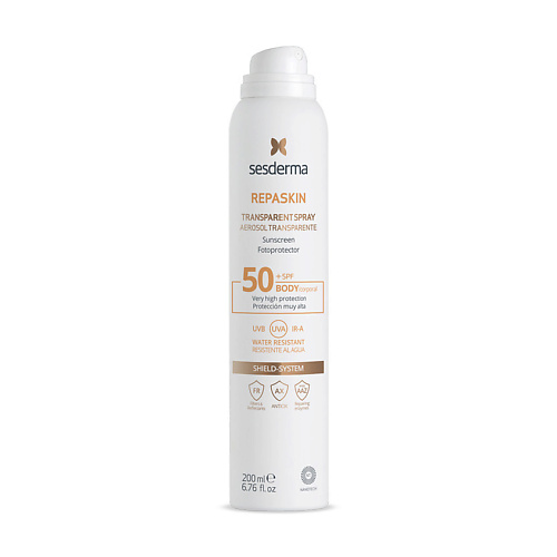 SESDERMA Спрей солнцезащитный прозрачный для тела SPF50 Repaskin Transparent Spray 200 #1