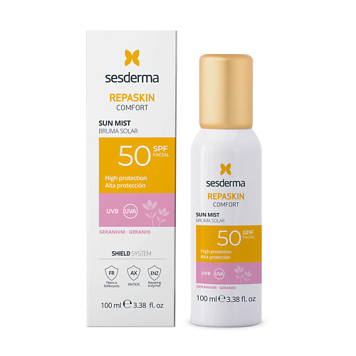 SESDERMA Спрей-мист солнцезащитный "Герань" SPF50 Repaskin Comfort Sun Mist 100 #1