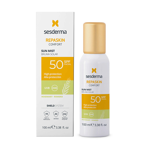 SESDERMA Спрей-мист солнцезащитный "Розмарин" SPF50 Repaskin Comfort Sun Mist 100 #1