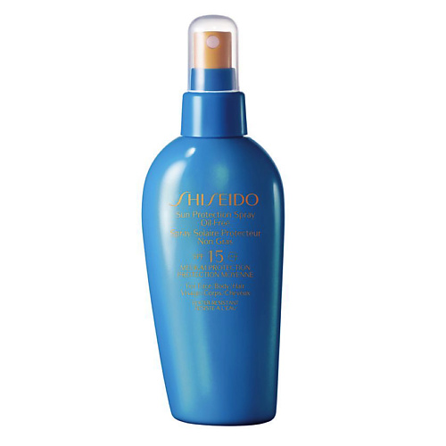SHISEIDO Спрей солнцезащитный без содержания масел для лица, тела и волос SPF 15 Sun Protection Spray Oil-Free 150 #1