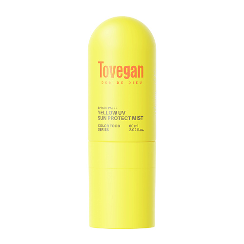TOVEGAN Солнцезащитный спрей для лица SPF50+PA+++ TOVEGAN Yellow UV Sun Protect Mist 60 #1