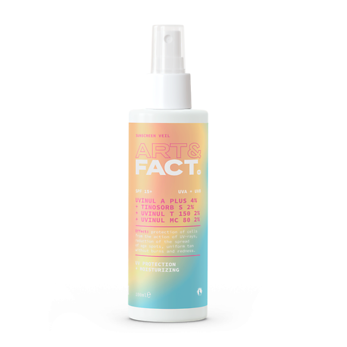 ART&FACT Cолнцезащитная вуаль SPF 15+ для лица и тела с химическими фильтрами 100 #1