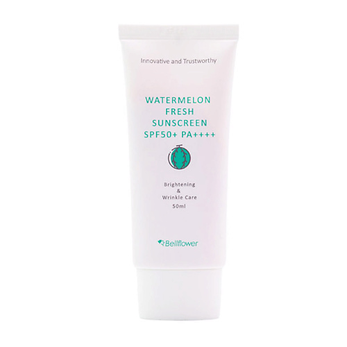 BELLFLOWER Крем для лица солнцезащитный с экстрактом арбуза Watermelon Fresh Sunscreen SPF 50+ PA++++ 50 #1