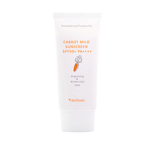 BELLFLOWER Крем для лица солнцезащитный с экстрактом моркови Carrot Mild Sunscreen SPF 50+ PA++++ 50 #1