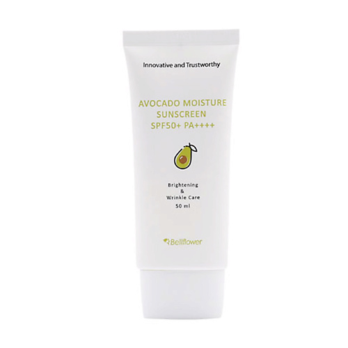BELLFLOWER Крем для лица солнцезащитный увлажняющий с экстрактом авокадо Avocado Moisture Sunscreen SPF 50+ PA++++ 50 #1