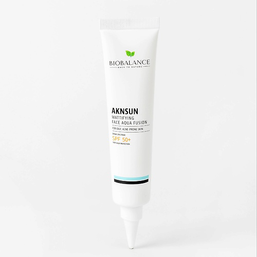 BIOBALANCE Крем солнцезащитный для лица AKNSUN MATTIFIYING FACE AQUA FUSION SPF 50+ 40 #1