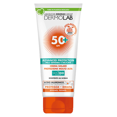 DEBORAH DERMOLAB Cолнцезащитный крем для лица и тела с высокой степенью защиты Advanced Protection Sun Cream Spf 50+ 200 #1