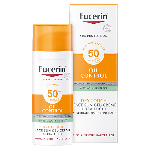 EUCERIN Солнцезащитный гель-крем для проблемной кожи лица Oil Control SPF 50+ 50 #1