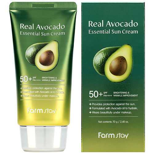 FARMSTAY Крем для лица Солнцезащитный с экстрактом авокадо Real Avocado Essential Sun Cream 70 #1