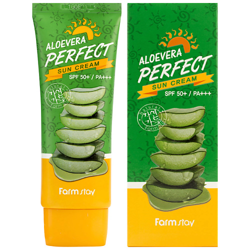 FARMSTAY Солнцезащитный крем SPF 50+/PA+++ Aloevera Perfect 70 #1