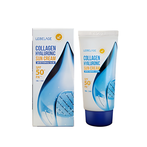 LEBELAGE Крем солнцезащитный с коллагеном и гиалуроновой кислотой (SPF 50+ PA+++) 70 #1