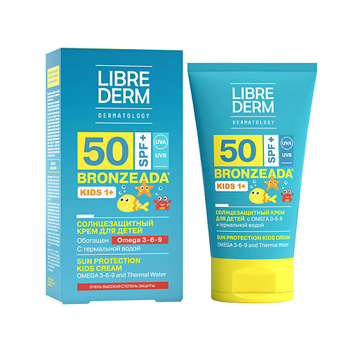 LIBREDERM Солнцезащитный крем для детей SPF50+ с Омега 3 - 6 - 9 и термальной водой Bronzeada Sun Protection Kids Cream 150 #1
