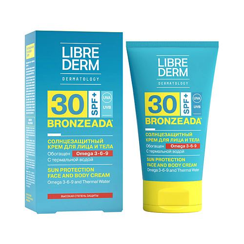 LIBREDERM Солнцезащитный крем SPF30 с Омега 3 - 6 - 9 и термальной водой Bronzeada Sun Protection Face and Body Cream 150 #1