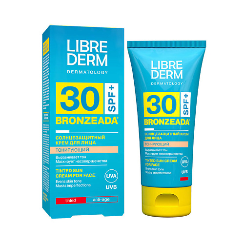 LIBREDERM Солнцезащитный тонирующий крем для лица SPF 30 Bronzeada Tinted Sun Cream for Face 50 #1