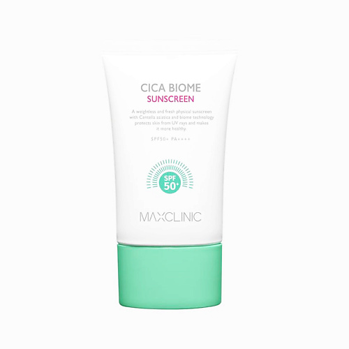 MAXCLINIC Солнцезащитный крем для лица для чувствительной кожи SPF50+ PA++++ Cica Biome 50 #1