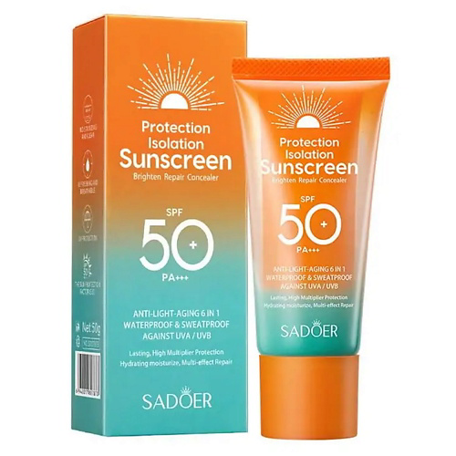 SADOER Крем для тела солнцезащитный SPF50+ 50 #1