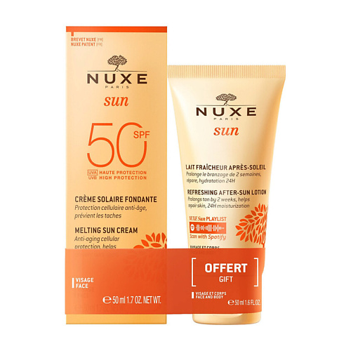 NUXE Набор Sun Melting Cream: Крем для лица SPF50 + Лосьон после загара #1