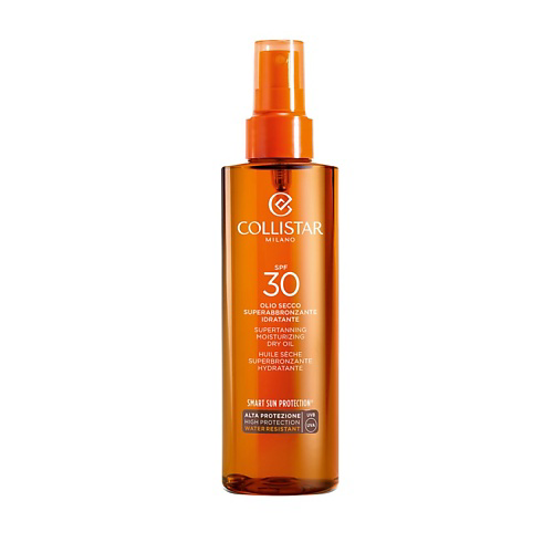 COLLISTAR Масло сухое для интенсивного загара для лица-тела-волос SPF30 Supertanning Moisturizing Dry Oil 200 #1