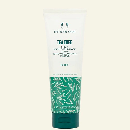 THE BODY SHOP Гель для умывания, скраб и маска Tea Tree 3-in-1 для проблемной кожи 125 #1