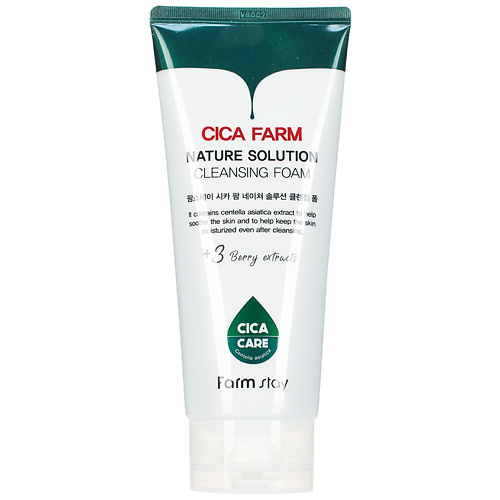 FARMSTAY Пенка для лица очищающая с центеллой азиатской Cica Farm Nature Solution Cleansing Foam 180 #1