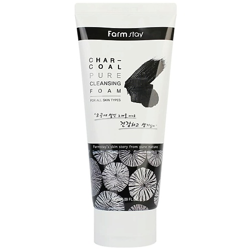 FARMSTAY Пенка очищающая для лица с древесным углем Charcoal Pure Cleansing Foam 180 #1