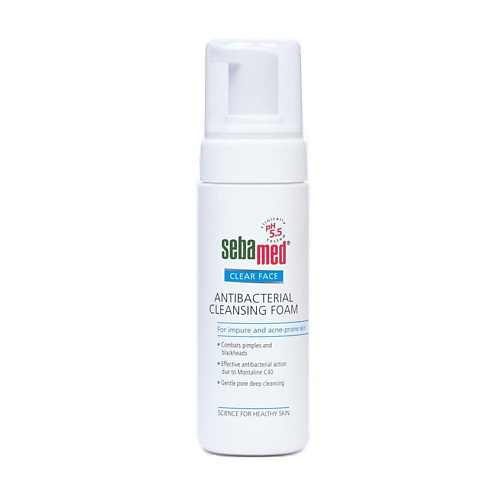 SEBAMED Пенка для лица очищающая антибактериальная против несовершенств для жирной кожи Clear Face Antibacterial Cleansing Foam 150 #1