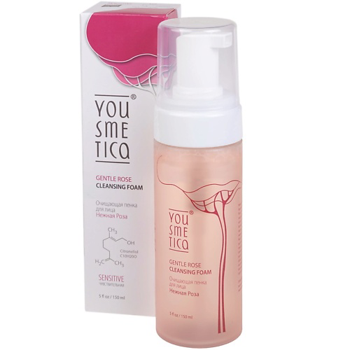 YOUSMETICA Пенка для лица очищающая Нежная Роза Face Cleansing Foam Tender Rose 150 #1