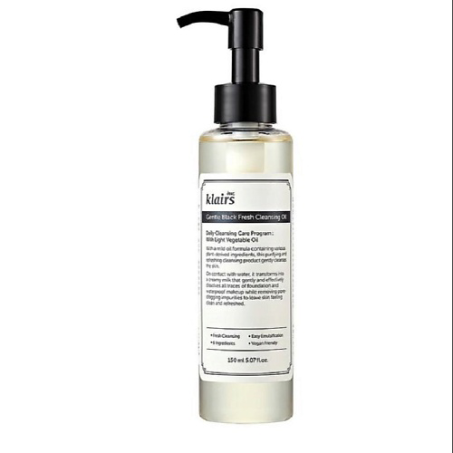 DEAR, KLAIRS Гидрофильное масло Gentle Black Fresh Cleansing Oil 150 #1