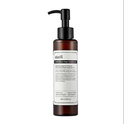 DEAR, KLAIRS Гидрофильное масло Gentle Black Deep Cleansing Oil 150 #1