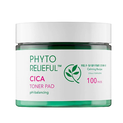 THANK YOU FARMER Диски для лица успокаивающие с центеллой азиатской Phyto Relieful Cica Toner Pad #1