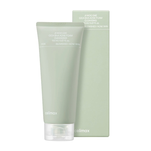 CELIMAX Пенка для умывания Ji Woo Gae Cica BHA Acne Foam Cleansing 150 #1