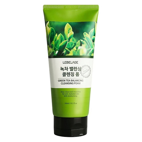 LEBELAGE Балансирующая пенка с зеленым чаем GREEN TEA BALANCING CLEANSING FOAM 180 #1