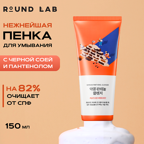 ROUND LAB Пенка для умывания с чёрной соей и пантенолом Soybean Panthenol Cleanser 150 #1