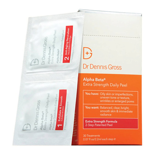 DR DENNIS GROSS Салфетки для лица Alpha Beta Extra Strength Daily Peel #1