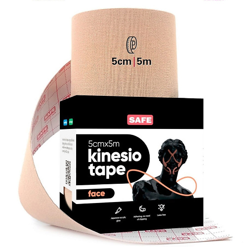 SAFE SPOT Кинезио тейп для лица от морщин лифтинг косметический Kinesiology Face Tape 5 см #1
