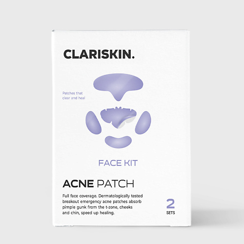 CLARISKIN Face Kit Набор гидроколлоидных патчей от акне для всего лица #1