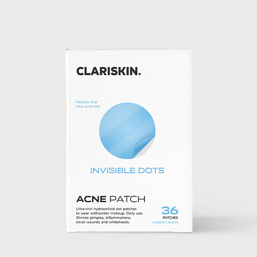CLARISKIN Invisible Dots Патчи от прыщей и акне  невидимые от воспалений и под макияж #1